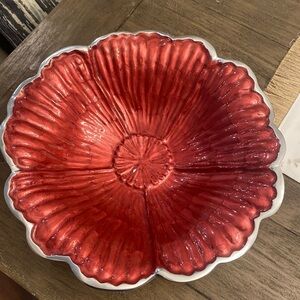 Julia Knight Hibiscus Bowl 12 inches Pomegranate color